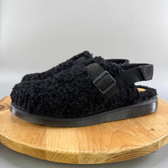 Dr Marten Jorge II Mens Size 14 Faux‎ Fur Lined Deluxe Borg Slingback Mules NEW main image 9